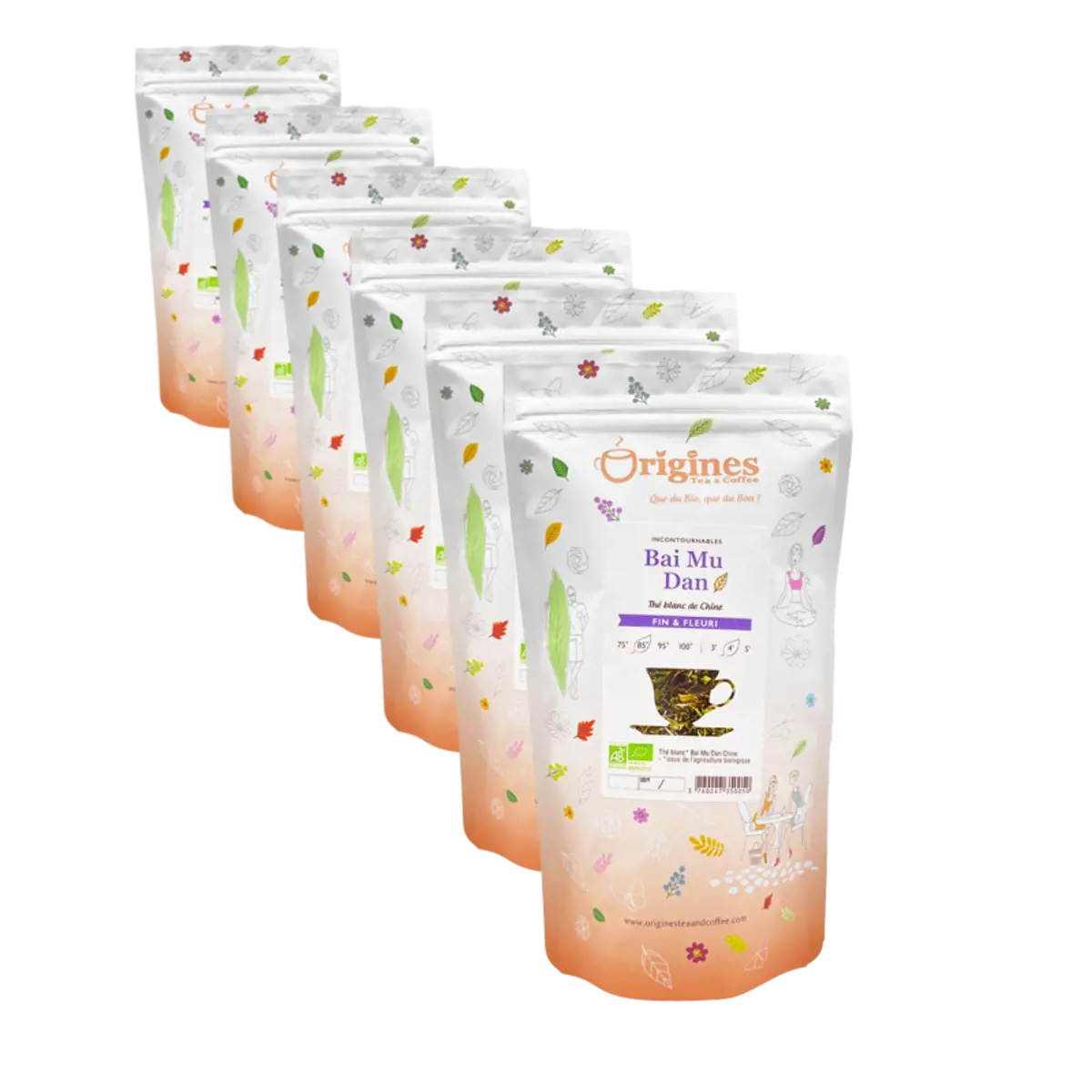 Weißer Tee Bio im Beutel - Bai Mu Dan Chine - 50g by Origines Tea&Coffee