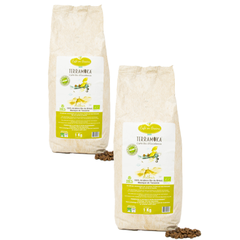 Terramoka Café En Grains - Le Jeune Arthur - 1000G - Pack 2 × Grains Boîte en carton 1 kg