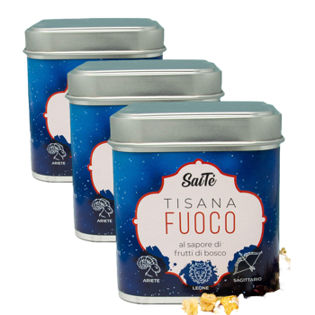Fuoco - Pack 3 × Scatola di metallo 50 g
