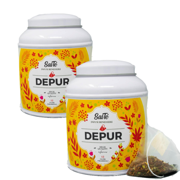 Depur - Pack 2 × Scatola di metallo 30 g