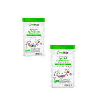 Origines Tea&Coffee Infusion Bio Special Apres Repas En - 80G - 80 G - Pack 2 × Boîte métal 80 g