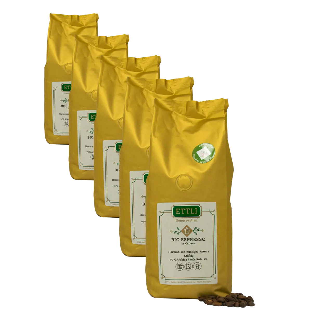 Ettli Kaffee Café En Grains - Bio Espresso - 250G by ETTLI Kaffee