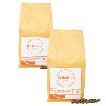 Caffè in grani - Repubblica Dominicana - 1 Kg - Pack 2 × Chicchi Bustina 1 kg