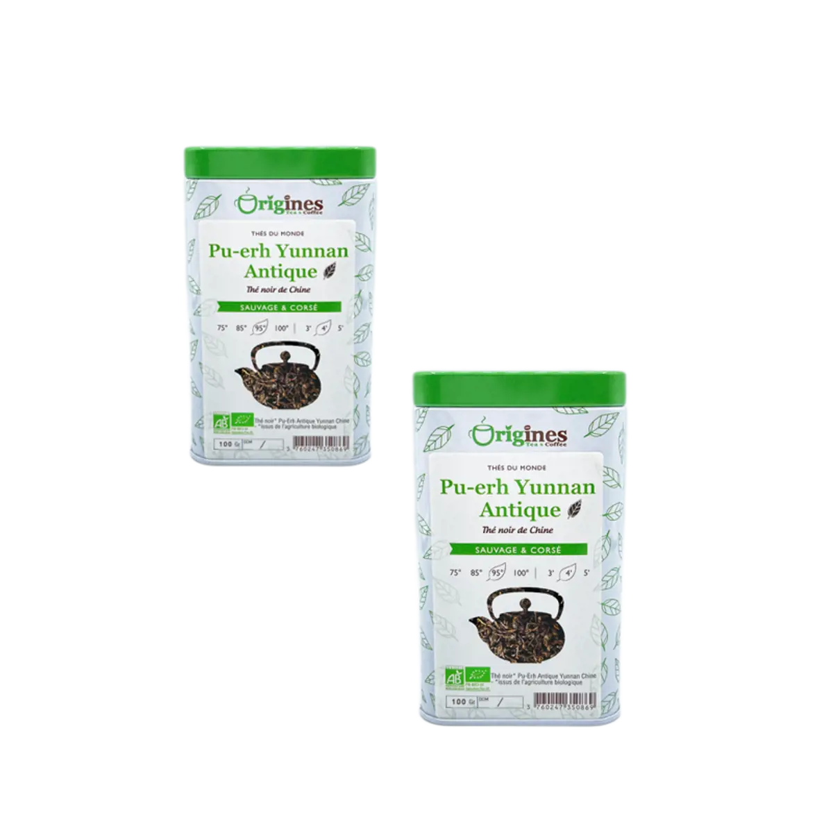 Origines Tea&Coffee The Noir Bio En - Pu Erh Yunnan Antique Chine 100G - 100 G by Origines Tea&Coffee