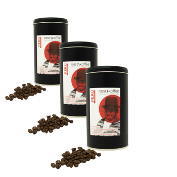 Perú  - Länderkaffee - Pack 3 × Chicchi Scatola di metallo 500 g