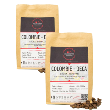 COLOMBIE DECA - Pack 2 × Bohnen Beutel 500 g