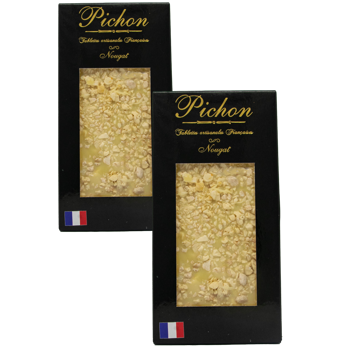 Pichon - Tablette Lyonnaise Tablette Chocolat Nougat Boite En Carton 110 G - Pack 2 × Boîte en carton 110 g