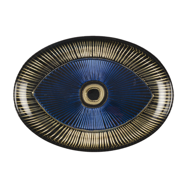 Aulica Ovale Platte mit Augenmotiv 22x15,5 cm  - 6er-Set by Aulica