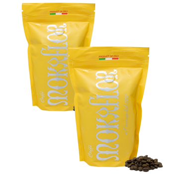 Miscela Oro 80/20 - Caffè in grani 1 kg - Pack 2 × Chicchi Bustina 1 kg