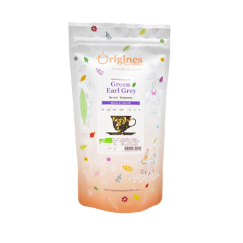 Origines Tea&Coffee The Vert Bio En Vrac Green Earl Grey Ceylan 1Kg Fleur De The 1 Kg - Pochette 1 kg