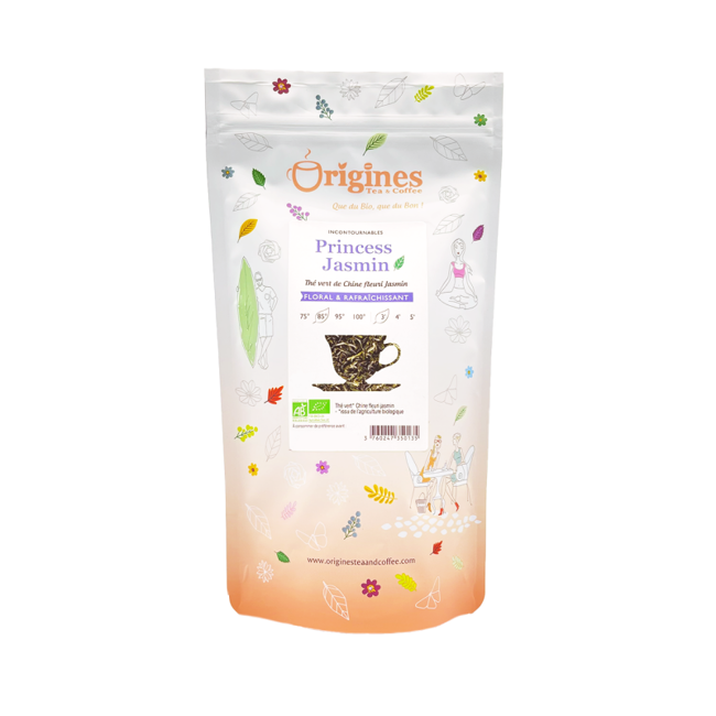Origines Tea&Coffee The Vert Bio En Vrac Princess Jasmin Chine 1Kg Fleur De The 1 Kg by Origines Tea&Coffee