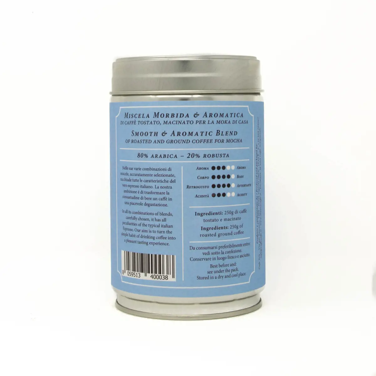 Secondo immagine del prodotto Caffè macinato - Miscela Decaf ad acqua - Moka 250 g by M'ama Caffè