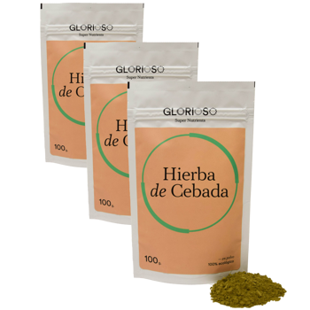 Glorioso Super Nutrients Herbe D Orge - 100 G - Pack 3 × Pochette 100 g