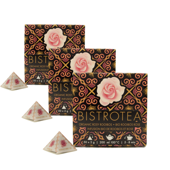 Rooibos e Rose - Pack 3 × Bustine di te 75 g