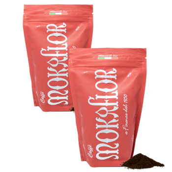 Miscela Rossa 60/40 - Caffè macinato 250 g - Pack 2 × Macinatura Espresso Bustina 250 g