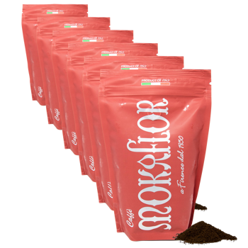 CaffèLab Melange Rouge 60 40 Cafe Moulu 250 G Moulu Espresso - 250 G - Pack 6 × Moulu Espresso Pochette 250 g