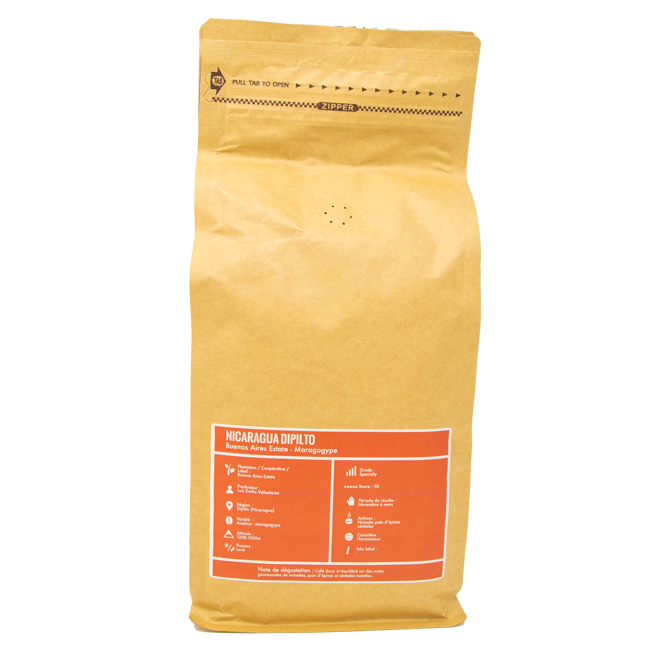 Zweiter Produktbild Kaffeebohnen - Maragogype Nicaragua Dipilto - 1 kg by La Brûlerie de Paris