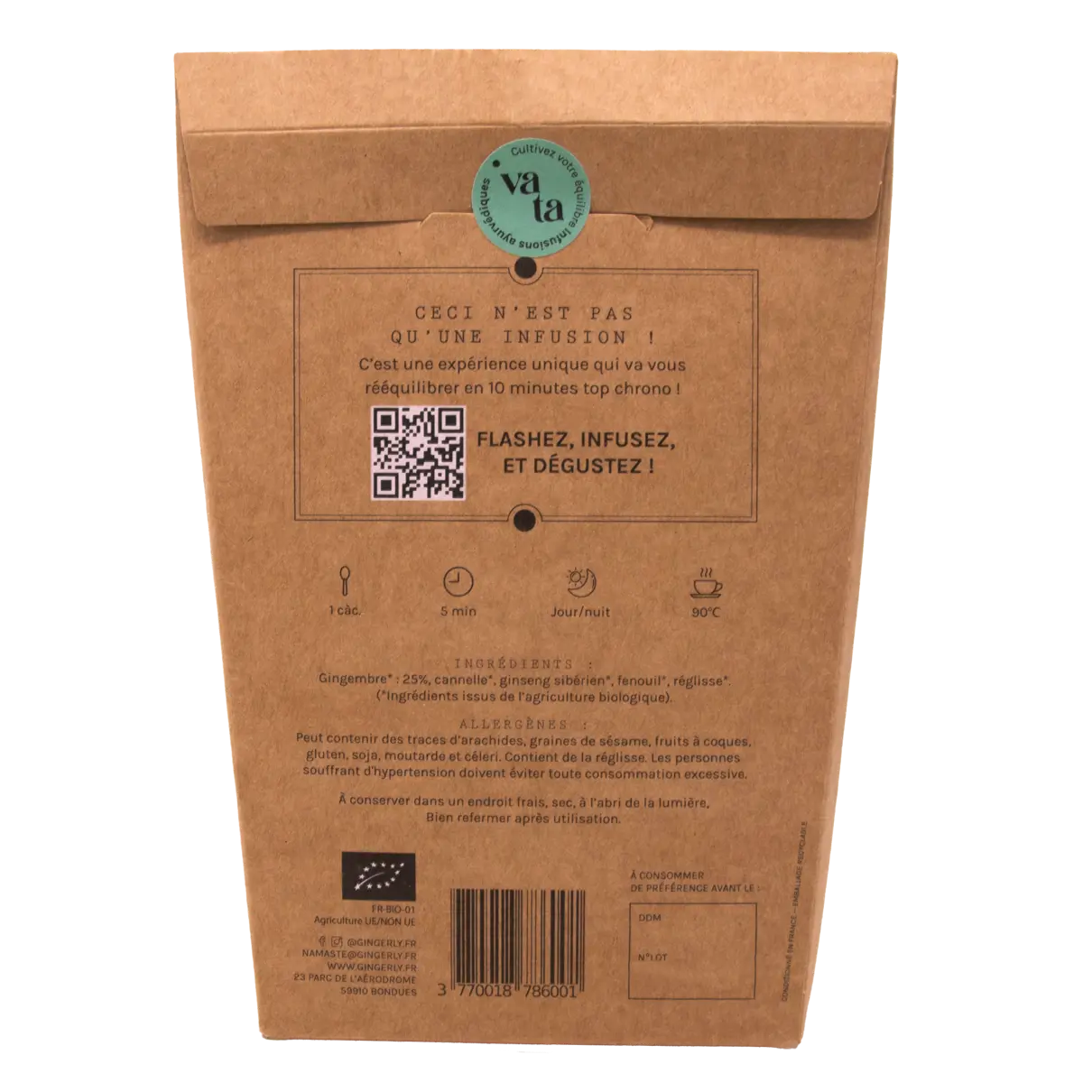 Deuxième image du produit Gingerly Infusion Vata En - Le Royaume De L Esprit 70G - 70 G by Gingerly
