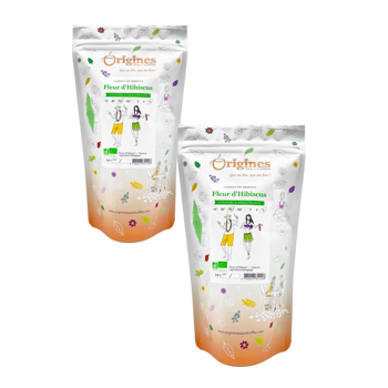 Infusion Bio Fleurs d’hibiscus Fleurs entières sfuso - 700g - Pack 2 × Bustina 700 g
