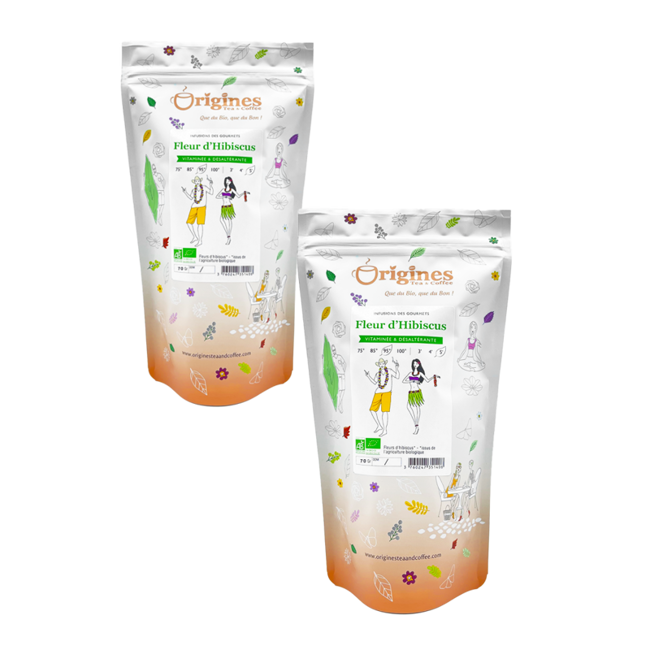 Infusion Bio Fleurs d’hibiscus Fleurs entières lose - 700g by Origines Tea&Coffee