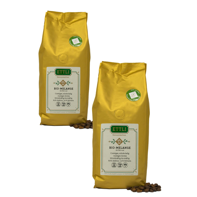 Ettli Kaffee Café En Grains - Bio Mélange - 1Kg by ETTLI Kaffee