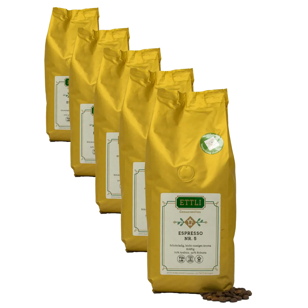 Ettli Kaffee Café En Grain - Espresso N°5 - 250G by ETTLI Kaffee