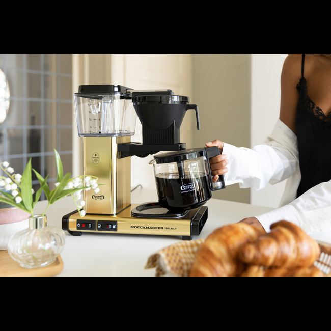 Dritter Produktbild MOCCAMASTER Filterkaffeemaschine - 1,25 l - KBG Select Brushed Brass by Moccamaster Deutschland