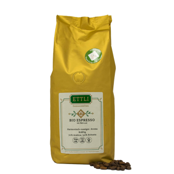 Kaffeebohnen - Bio Espresso - 1kg - Bohnen Beutel 1 kg