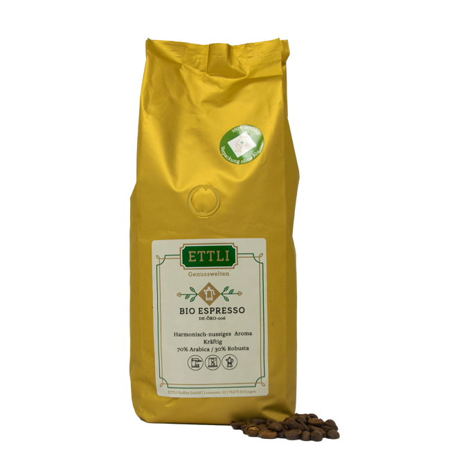 Kaffeebohnen - Bio Espresso - 1kg by ETTLI Kaffee