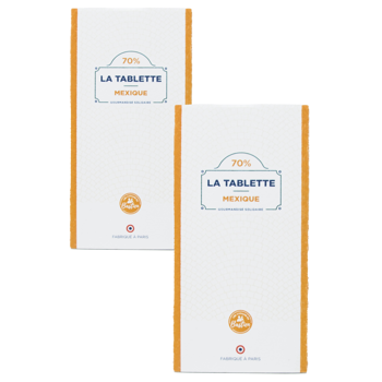 Les Copains De Bastien Tablette Pure Origine Mexique 70 80G Tablette 80 G - Pack 2 × Tablette 80 g
