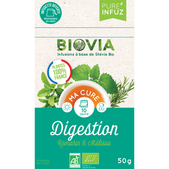 BIOVIA Tisane Digestion BIO Française - 50g - Pack 2 × Bustina 50 g