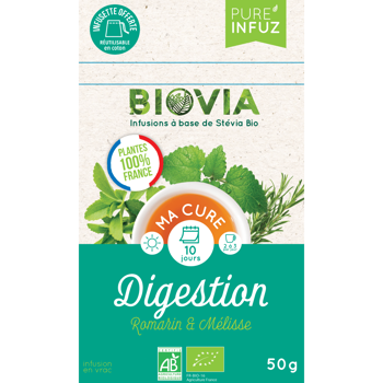 Oviatis Biovia Tisane Digestion Bio Francaise 50G - 50 G - Pack 2 × Pochette 50 g