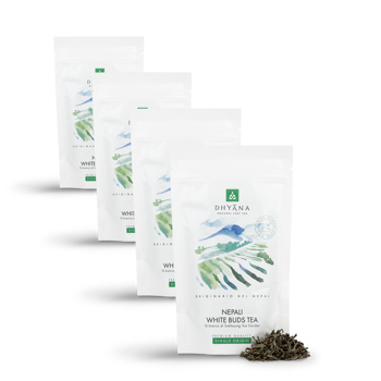 Dhyana Nepali White Buds Tea 50 G - 50 G - Pack 4 × Pochette 50 g