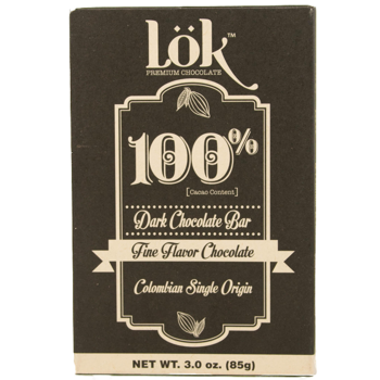 LÖK FOODSChocolat 100 Sans Sucre Single Origin Arauca X3 Boites 255 G - Tablette 255 g