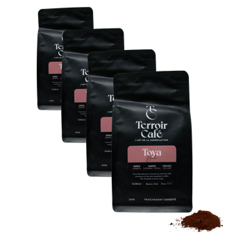 Caffè macinato - Bali, Toya - 250g - Pack 4 × Macinatura Moka Bustina 250 g