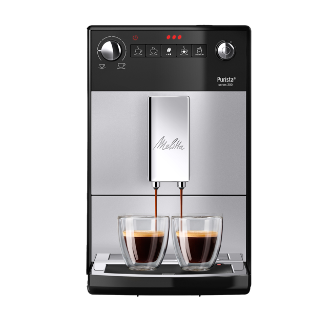 Melitta Solo Argent, Machine à Café à Grains avec Broyeur et Système  d'Extraction des Arômes, Affichage LED, Mode 1 à 2 Tasses, Expresso,  Automatique