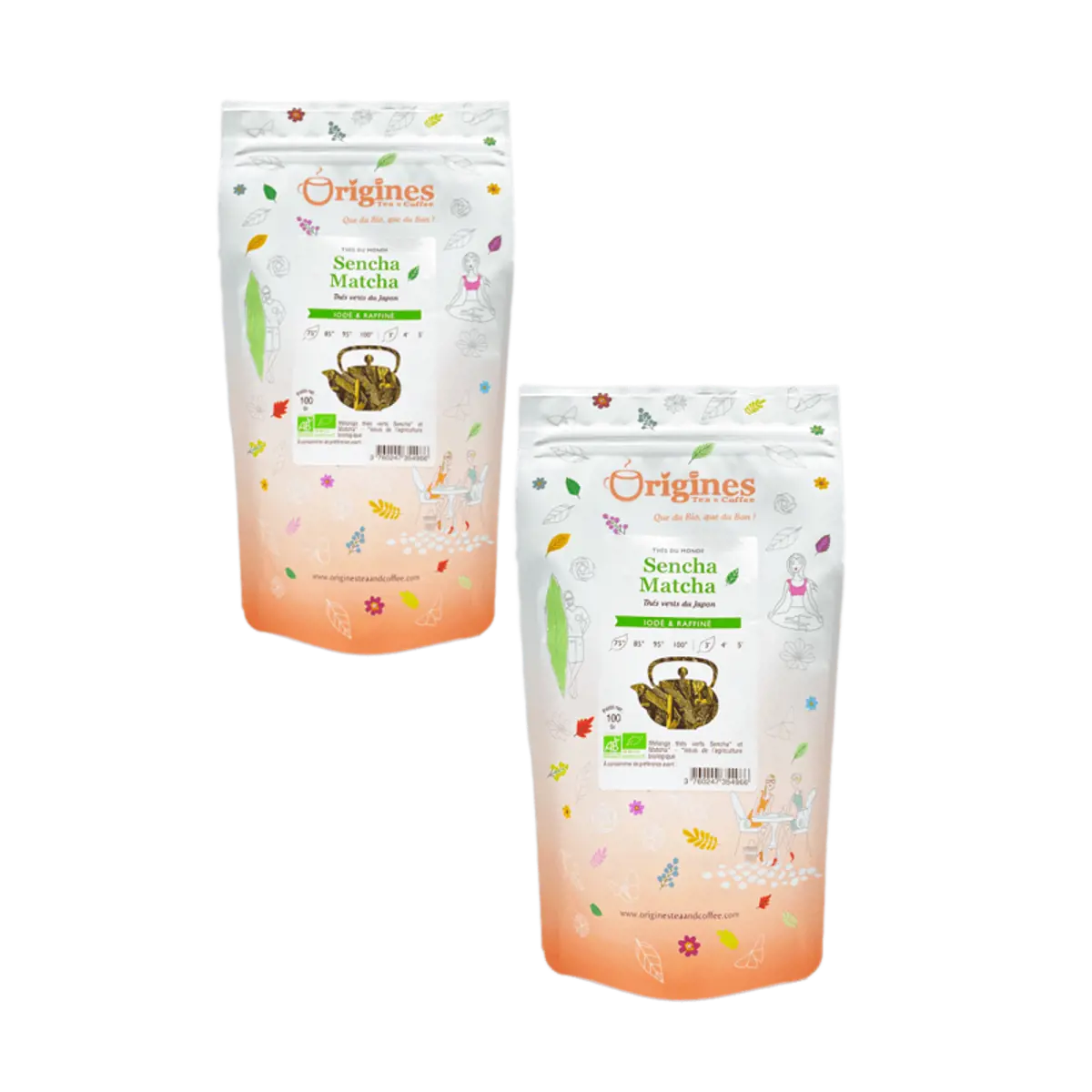 Origines Tea&Coffee The Vert Bio En Sachet Sencha Matcha Japon 100G - 100 G by Origines Tea&Coffee