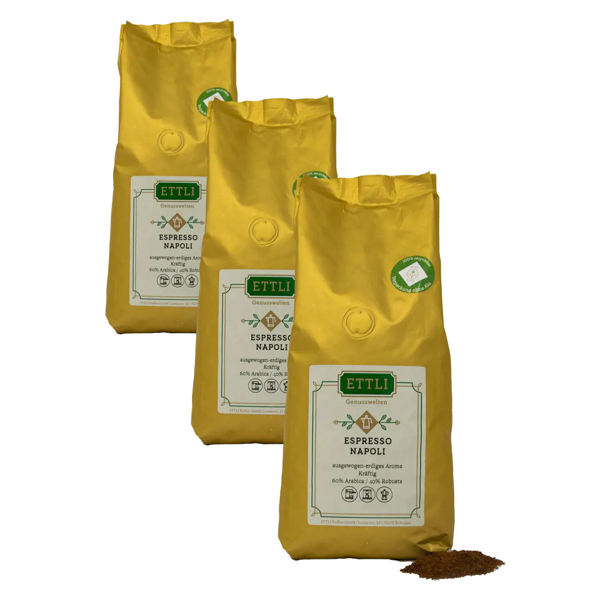 Caffè macinato - Espresso Napoli - 500g by ETTLI Kaffee