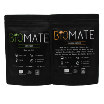 Biomaté Duo Decouvert Mate Vert Rooibos Exotique Box Decouverte Cadeau 100 G - Coffret découverte 100 g