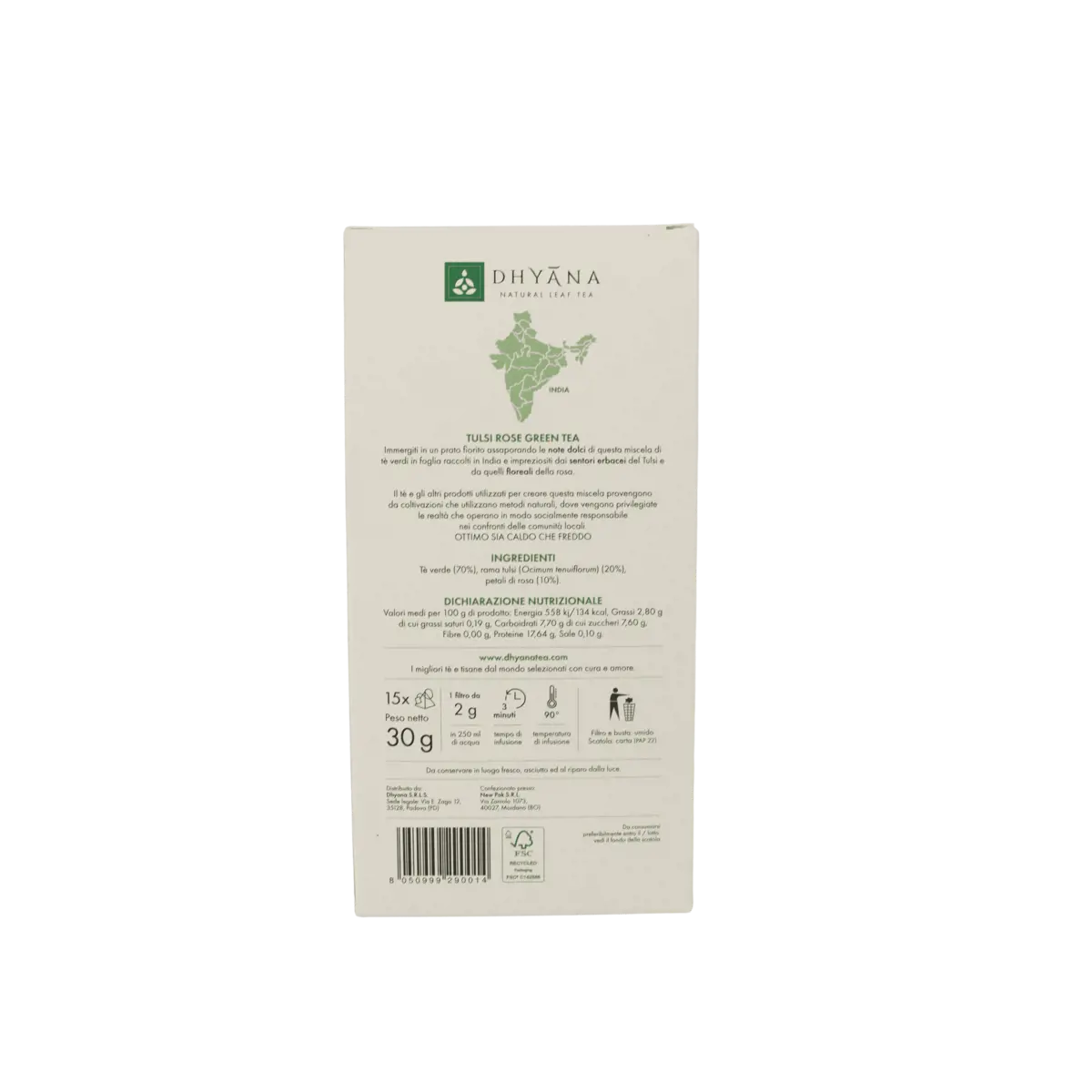 Deuxième image du produit Dhyana Tulsi Rose Green Tea X15 Sachets De The 15 Sachets De The by Dhyana