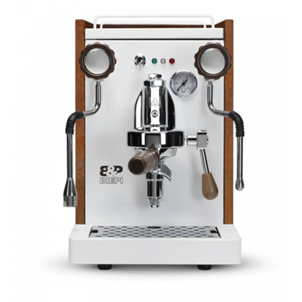 Biepi - Machine À Café Semi-Automatique Sara Acier Corten + Façade Blanche by BIEPI