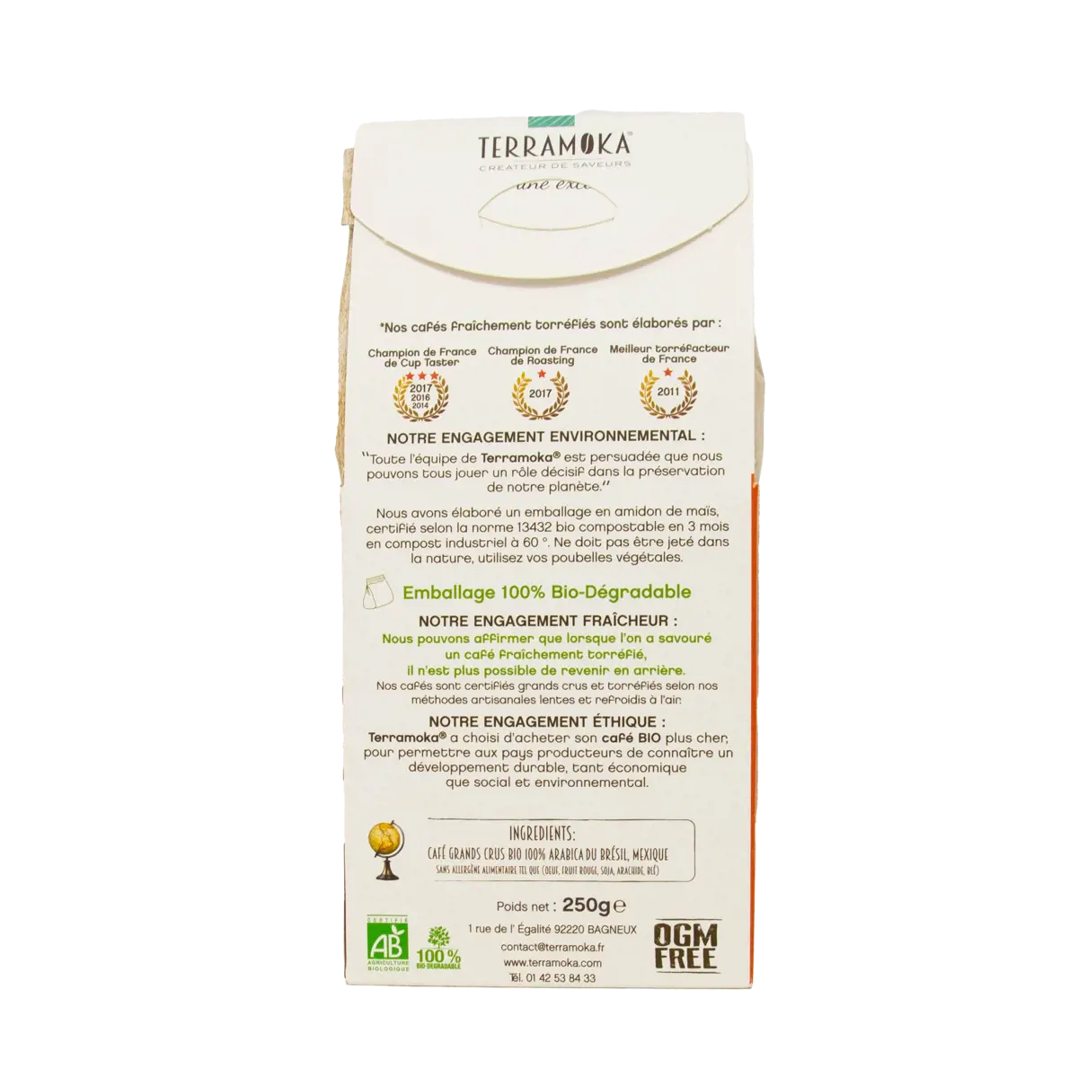 Deuxième image du produit Terramoka Mademoiselle Adele 250G Moulu Moka - 200 G by Terramoka