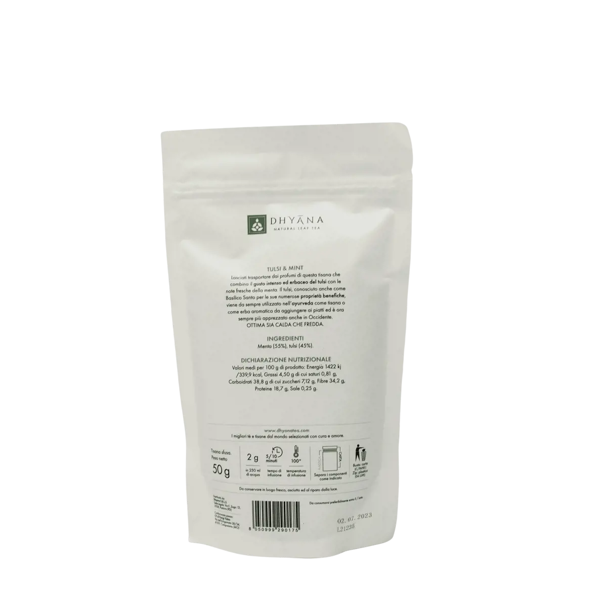 Zweiter Produktbild Tulsi & Minze 50 g by Dhyana