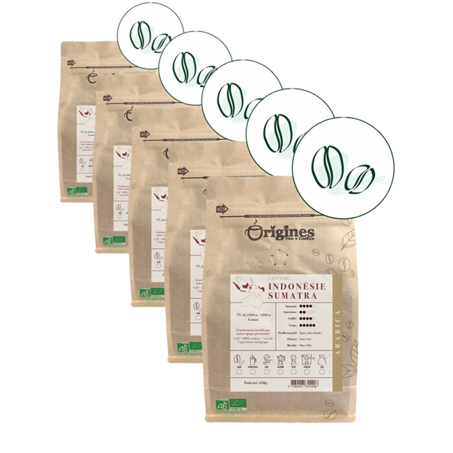 Kaffeebohnen- Indonésie Sumatra - 250g by Origines Tea&Coffee
