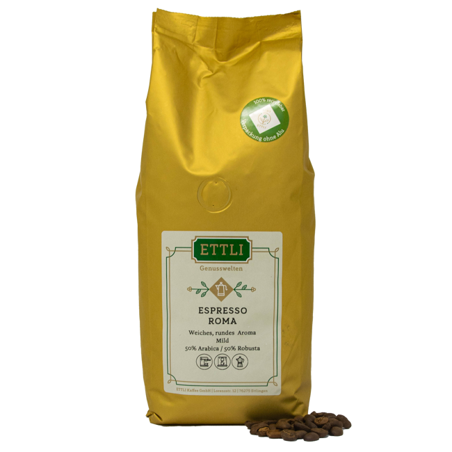 Kaffeebohnen - Espresso Roma - 1kg by ETTLI Kaffee
