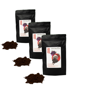 Perù - Miscela Espresso - Pack 3 × Macinatura Espresso Bustina 500 g