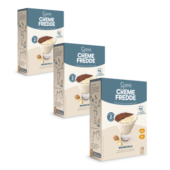 Crema Fredda - Mandorla - Pack 3 × Scatola di cartone 160 g