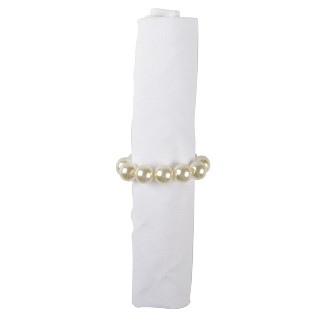 Set di 4 anelli portatovaglioli design perle by Aulica
