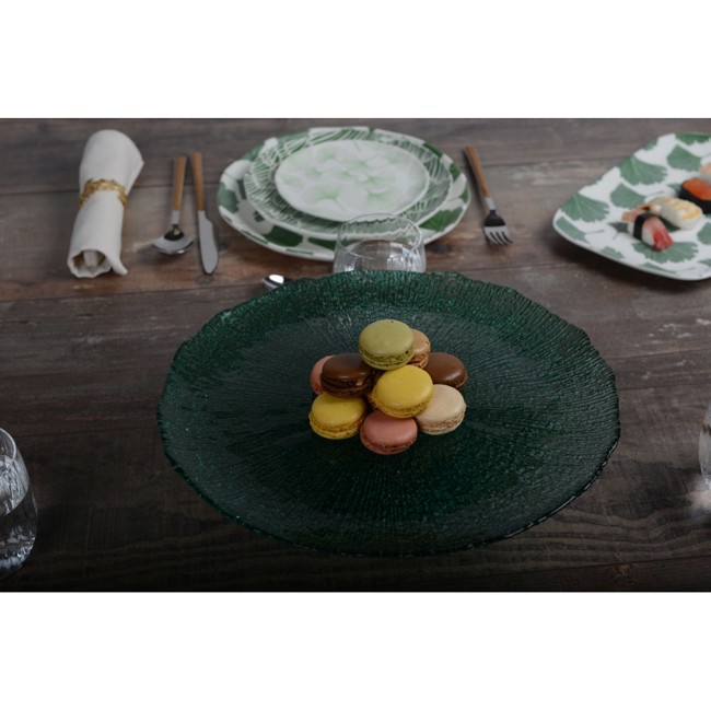 Dritter Produktbild Kuchenplatte mit Fuß - Transpartent Grün by Aulica