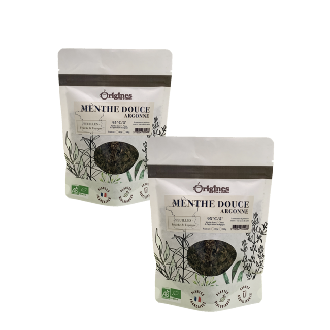 Origines Tea&Coffee Infusion Bio Menthe Douce Feuilles Coupees Vrac 500G Fleur De The 500 G by Origines Tea&Coffee